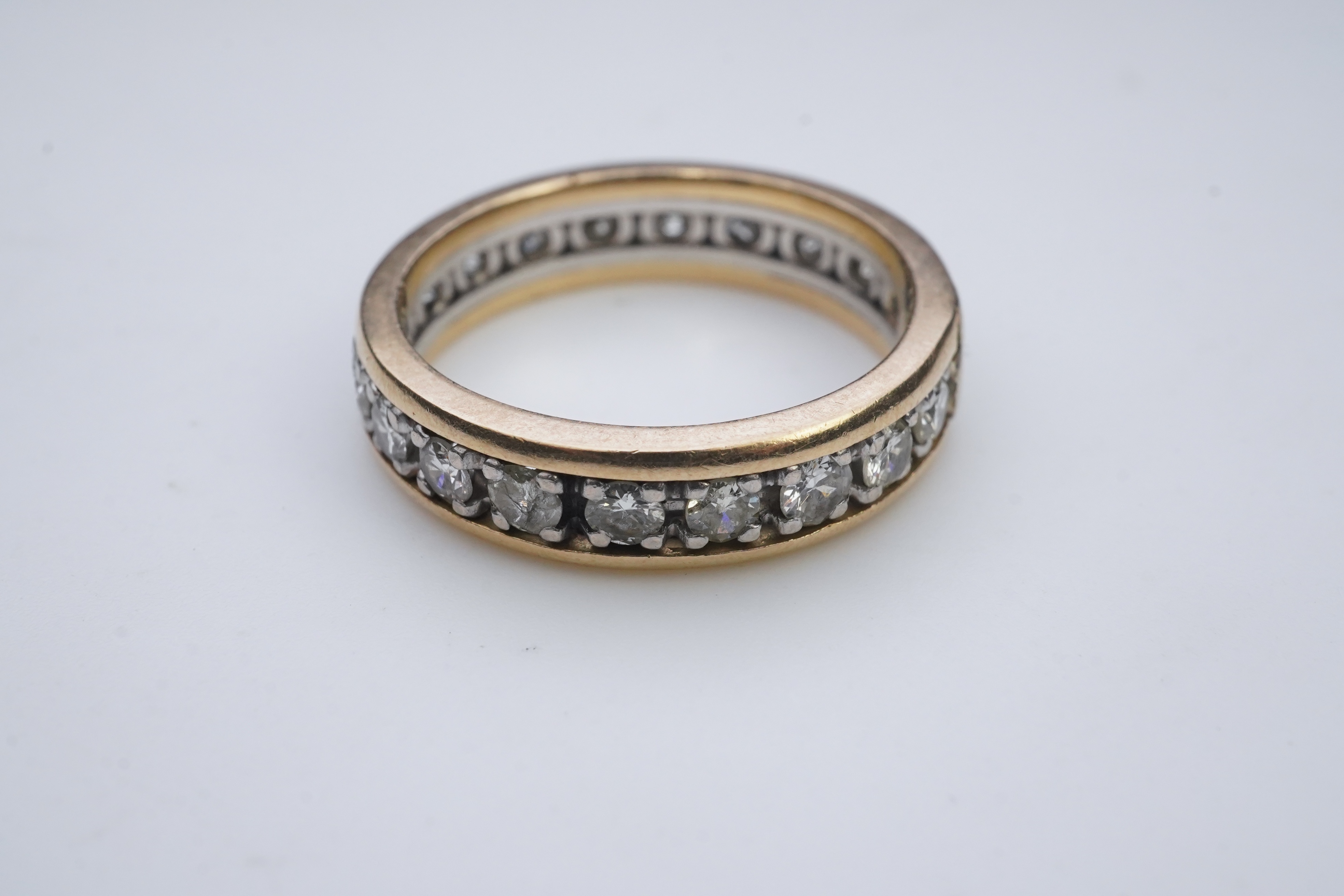 A diamond eternity ring